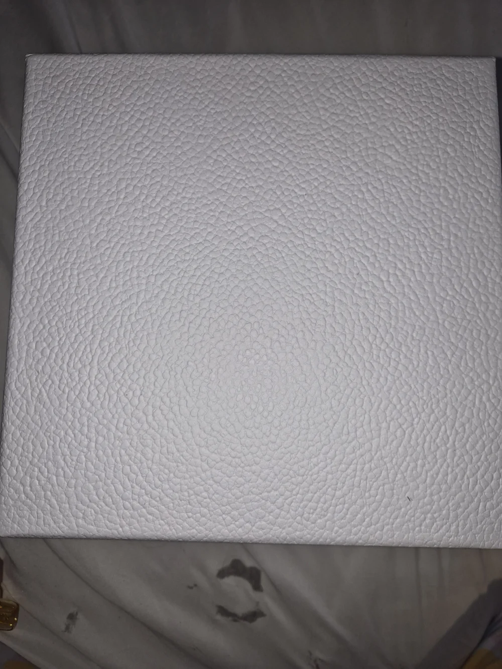 DIOR White Pebbled Gift Box 9 x 9 x 4 W Ribbon + Tissue